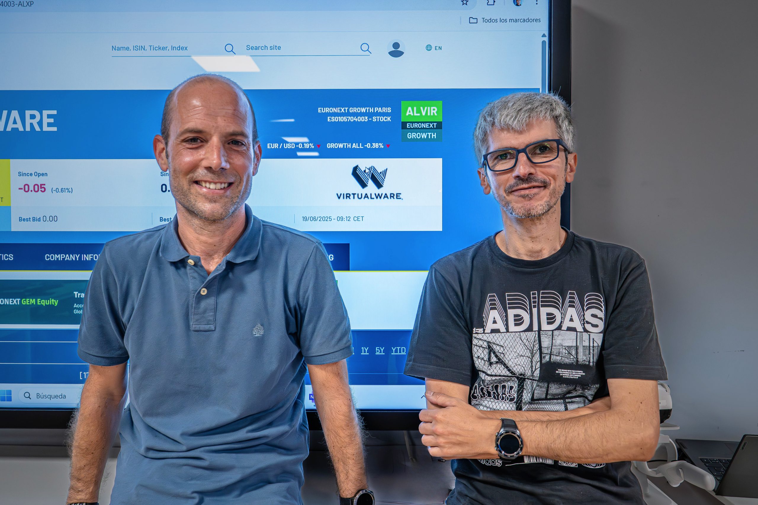 Virtualware starts trading on Euronext Growth 2 unaisergio 19J scaled